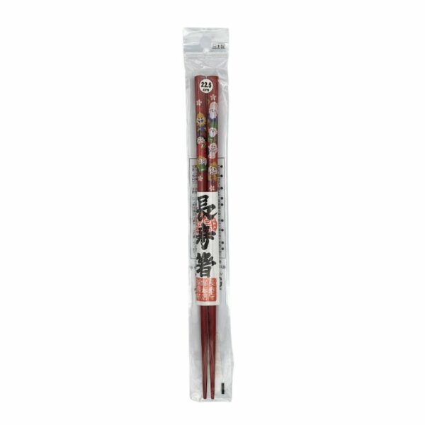 bacchette hashi con divinità giapponesi colore rosso