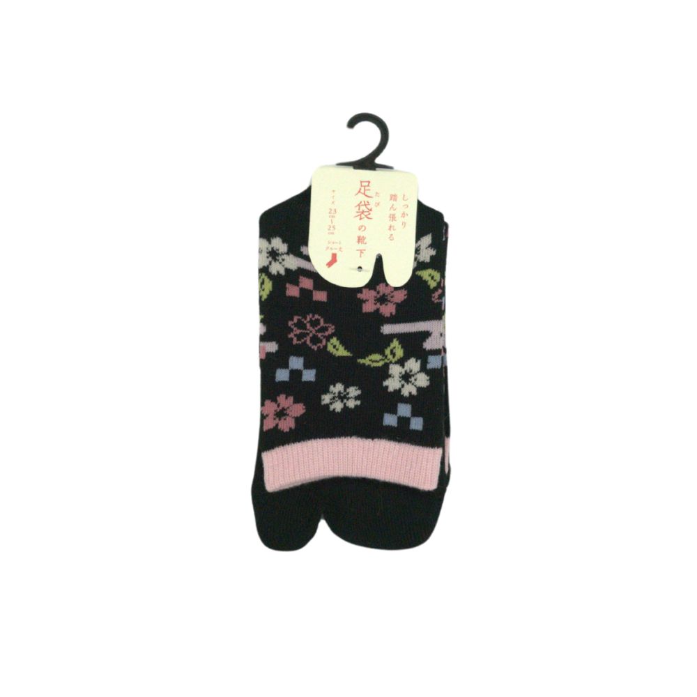 calzini-giapponesi-tabi-neri-con-motivo-sakura-misura-23-25cm calzini giapponesi tabi neri con motivo sakura misura 23-25cm