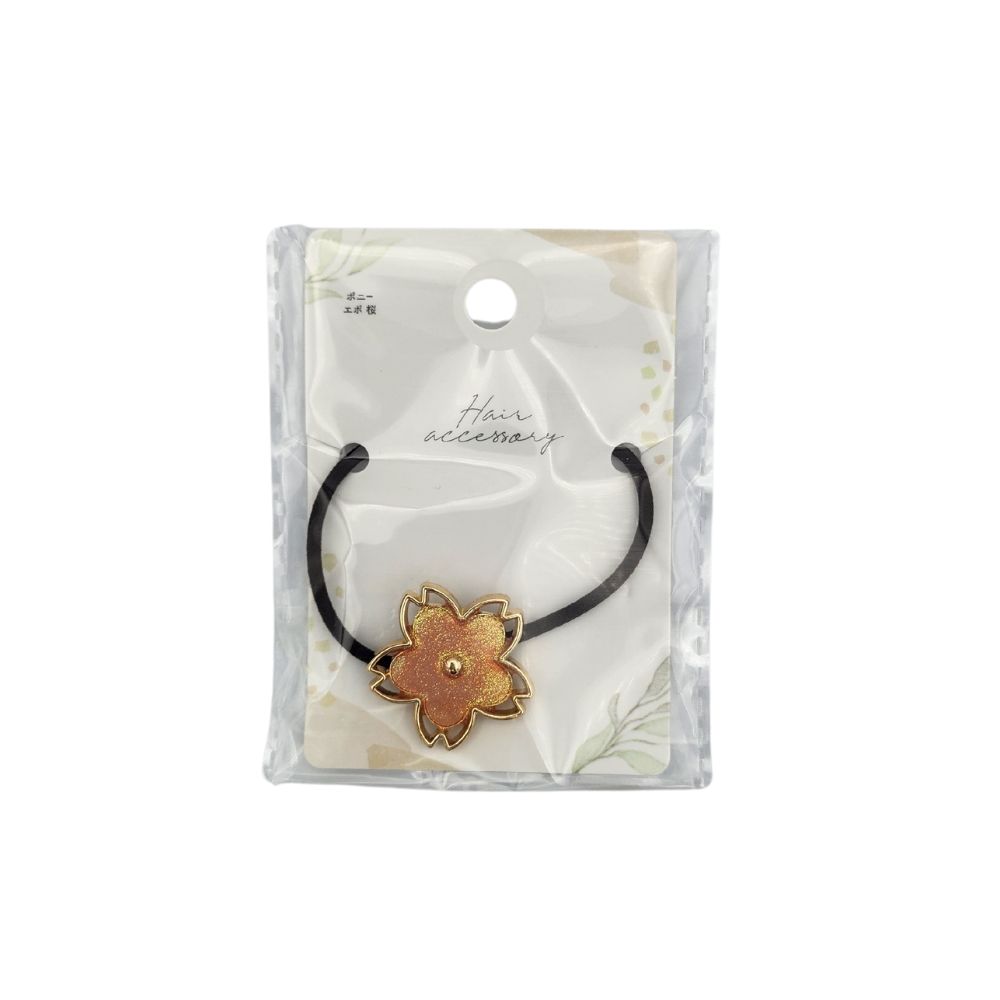 elastico-per-capelli-con-fiore-di-ciliegio-sakura-rosa-pesca elastico per capelli con fiore di ciliegio sakura rosa pesca