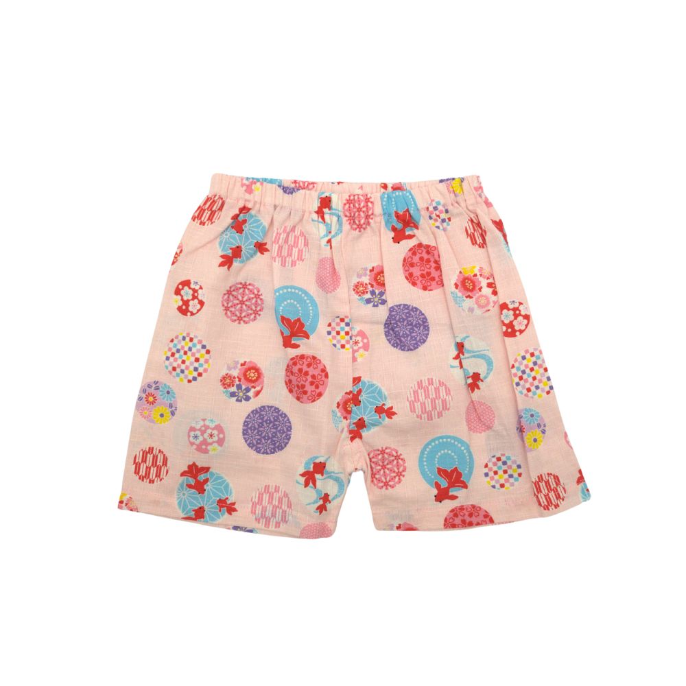 kimono bambina estivo design matsuri sfondo rosa misura 95 cm 2-3 anni pantaloncini