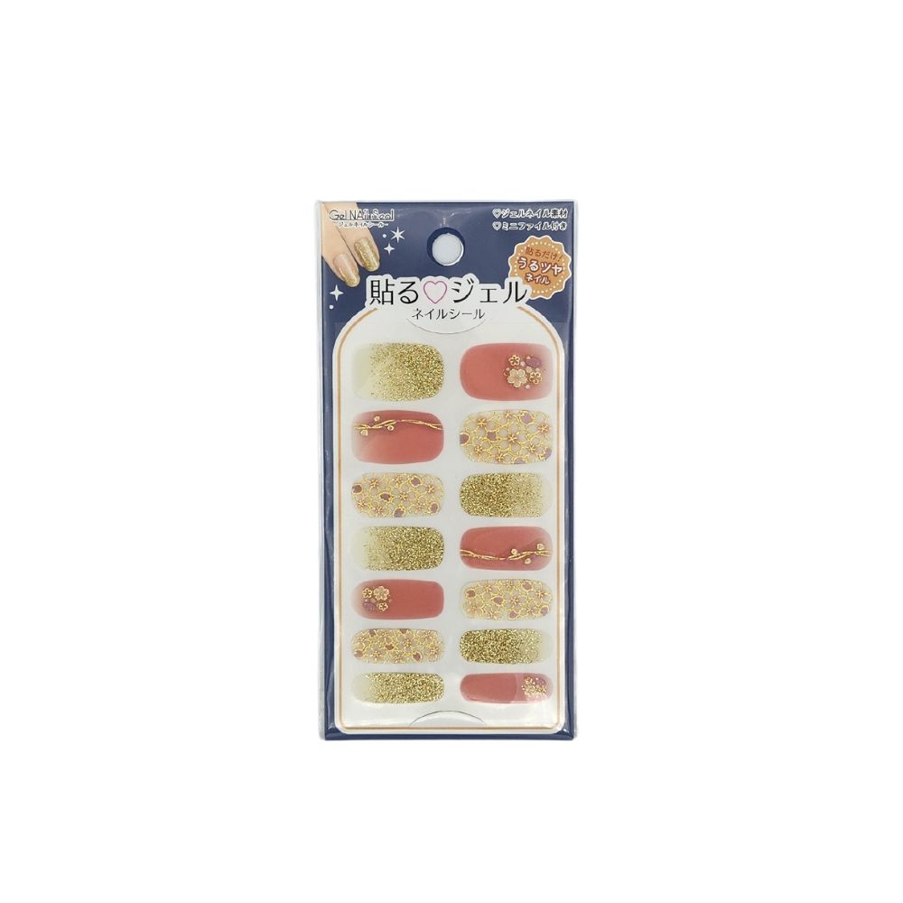 smalto-gel-adesivo-rosa-e-oro-motivo-sakura smalto gel adesivo rosa e oro motivo sakura