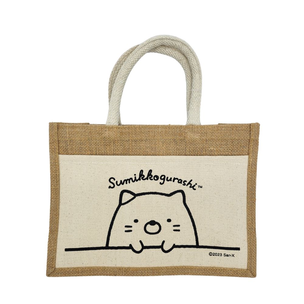 borsa di paglia sumikko gurashi neko