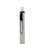 uni-ball one penna gel a inchiostro nero con punta 0,38mm bianca dettaglio clip