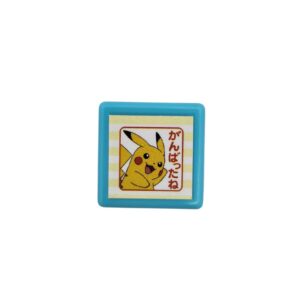 timbro pokémon pikachu ganbattane arancio