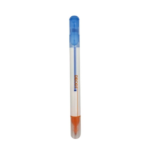 evidenziatore decot punta doppia colori sovrascrivibili sky blue arancio