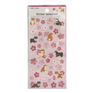 set di adesivi sakura e shiba