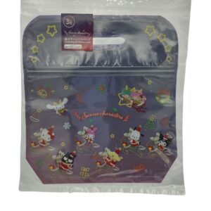 buste regalo natalizie sanrio con manico e zip richiudibile 3 pezzi